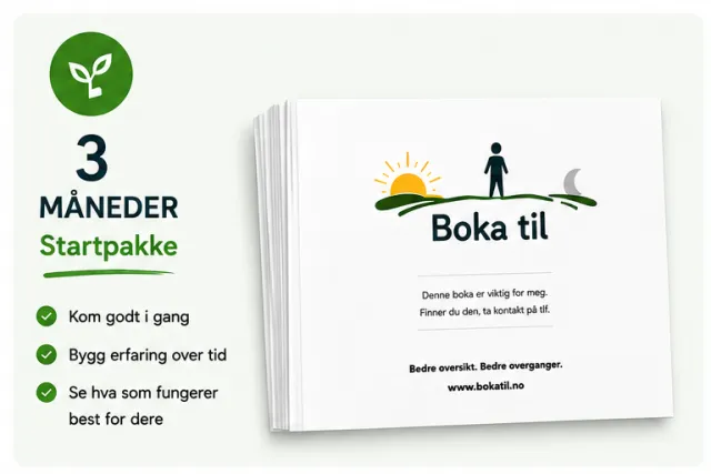 Boka til 3 mnd. - 3 hefter